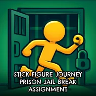 Stick Figure Journey Prison Jail Break Assignment - Idle Raid game